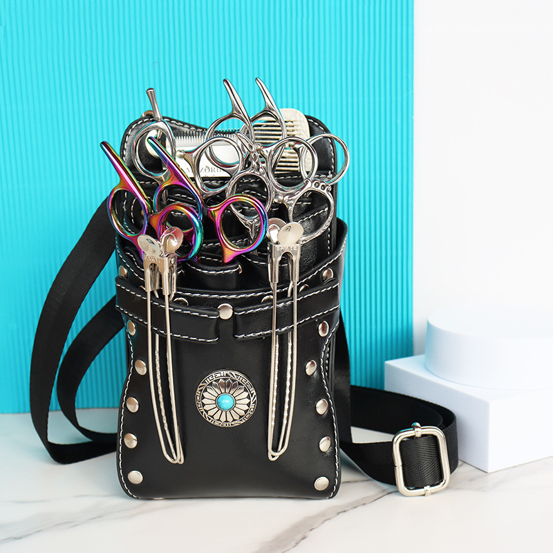 Venta directa de fábrica nueva moda peluquería bolsa de tijeras kit de peluquería peluquería estilista multifuncional riñonera diagonal