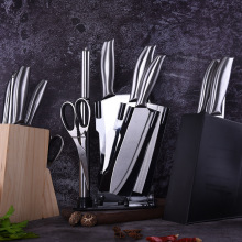 现货批发阳江不锈钢厨房刀具夹心柄六件套厨用刀装套刀套装送礼