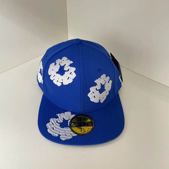 Cross-Border European and American Trendy Brand D.T Kapok Letter Embroider Flat Peaked Cap for Men and Women Baseball Cap Sun Protection Hat