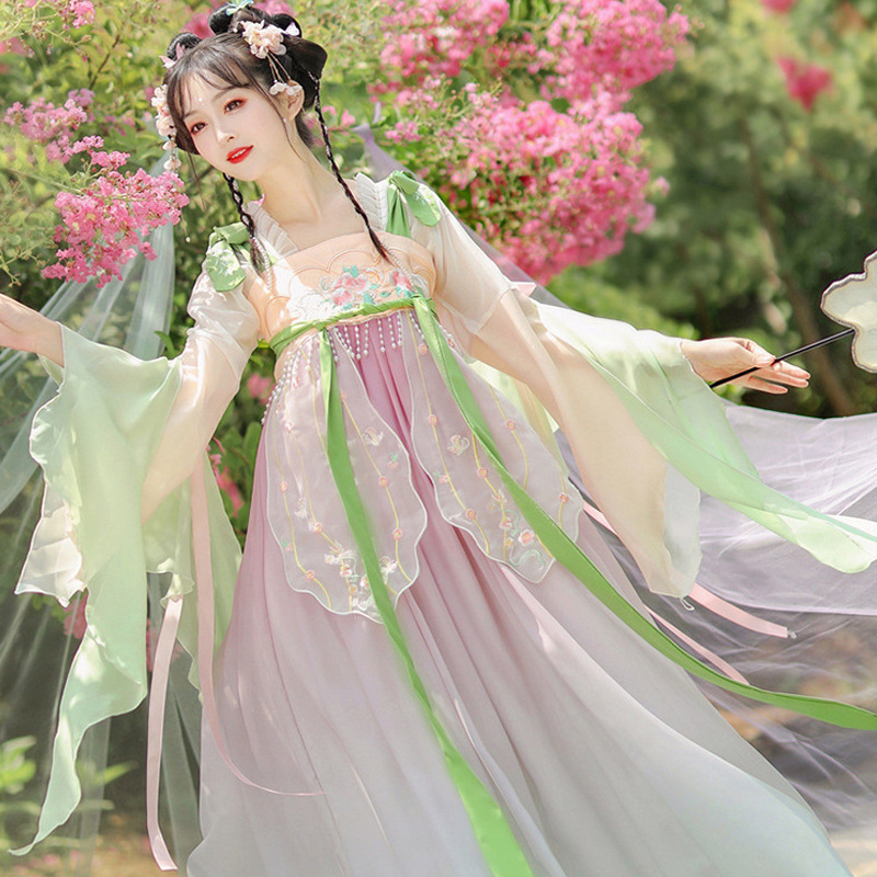 女装汉服女唐制齐胸襦裙中国风春夏季套装超仙飘逸古装日常汉元素