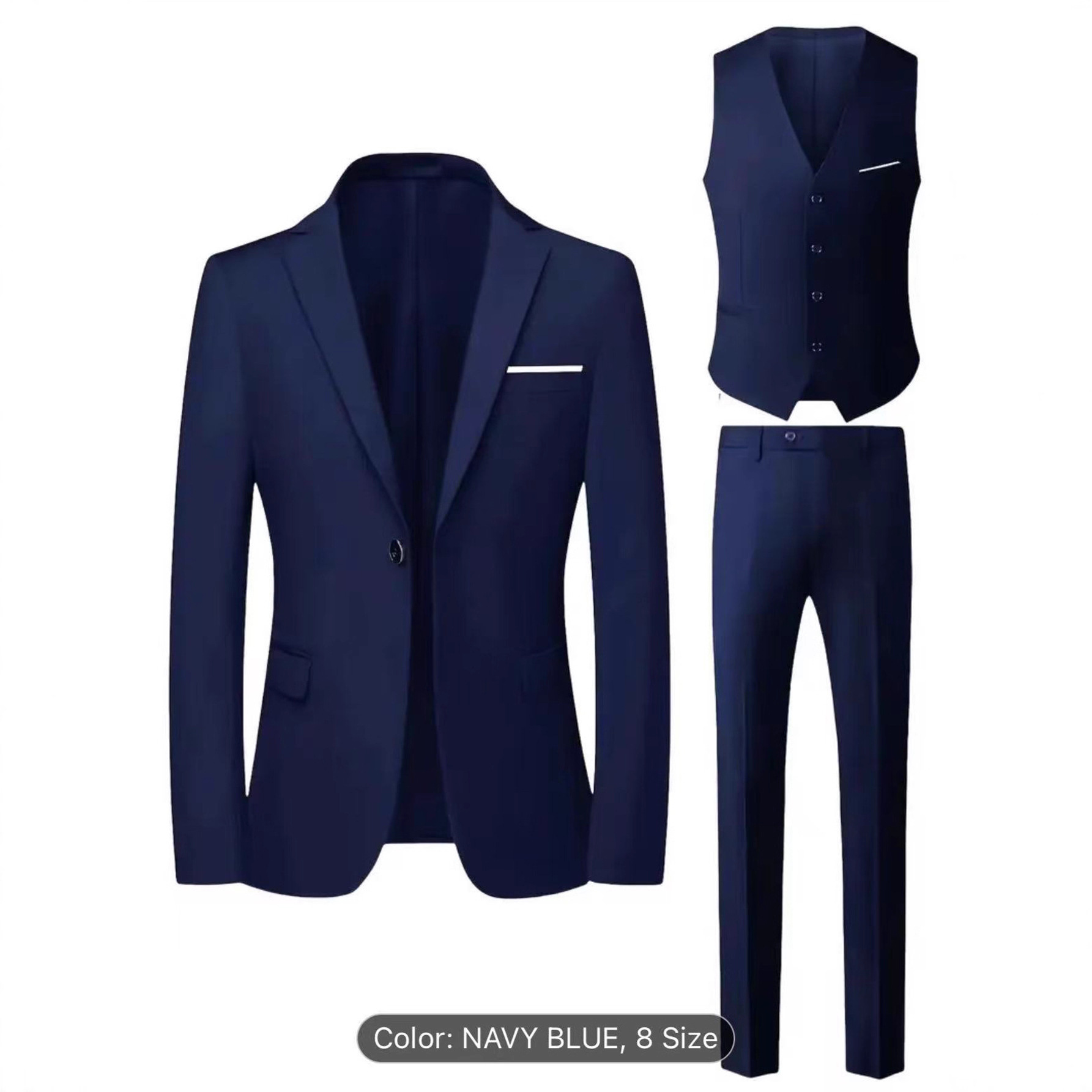 (Cross-border trading), set, suit, European style, 3 piece set, slim fit 5
