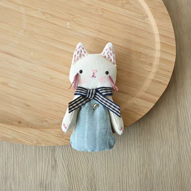 파란 고양이 (브로치)