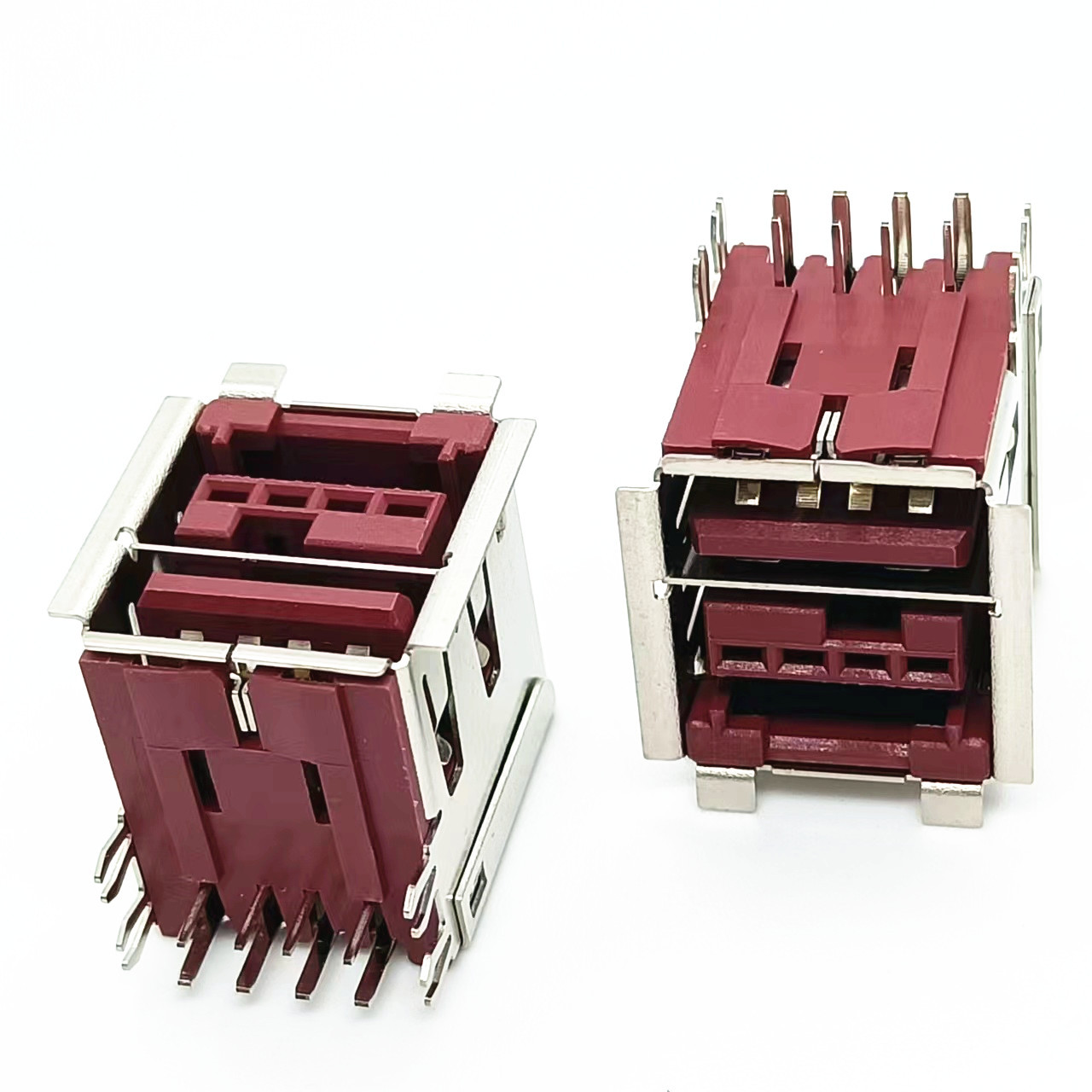 Power USB双层母座 24V 红色胶芯 适用于POS系统扫描器医疗器械