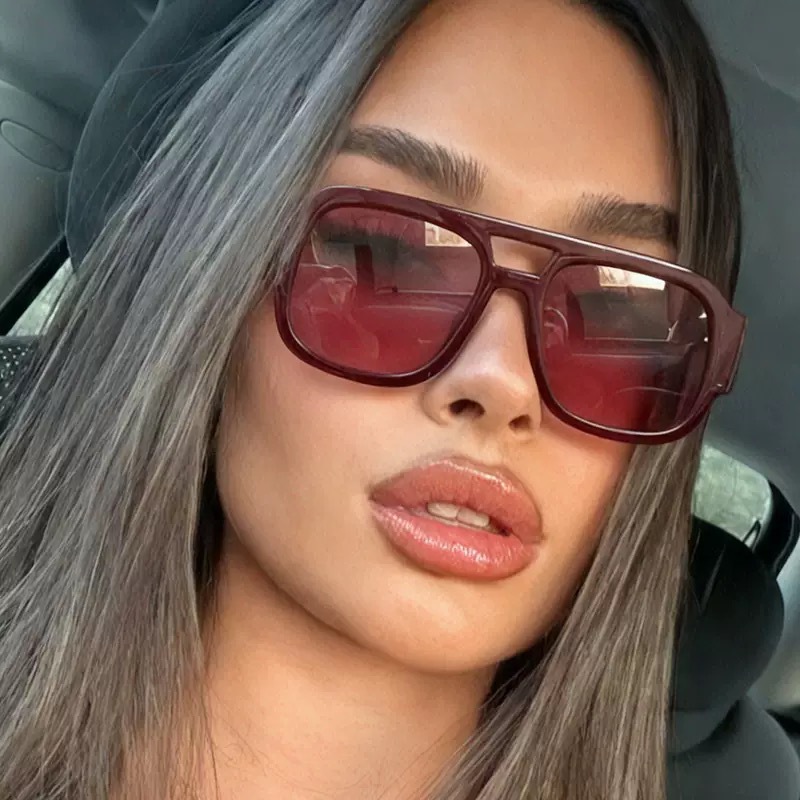 Moda transfronteriza europea y americana personalidad gafas de sol masculinas y femeninas retro calle de moda Y2K gafas de sol anti-UV de alta calidad