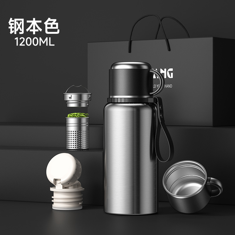 316不锈钢大容量保温杯茶水分离泡男士泡茶保温杯户外运动保温壶|undefined