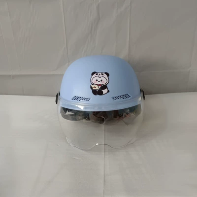 Motosiklet kaskı (dəbilqə) — car motorcycle safety helmet half helmet - adult-light-blue-no-11-hd-short-lens