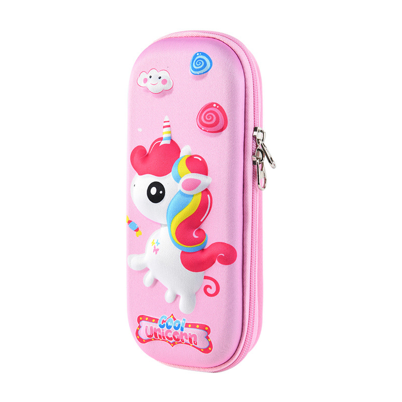 Uimé caja de papelería para niños caja de papelería 3D ancla estudiante de escuela primaria caja de lápices de EVA de dibujos animados caja de lápices tridimensional resistente a la caída