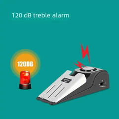 Compact Portable Stainless Steel Hotel Door Block Anti-Theft Alarm Door Jamb Alarm Home Door Stop Alarm