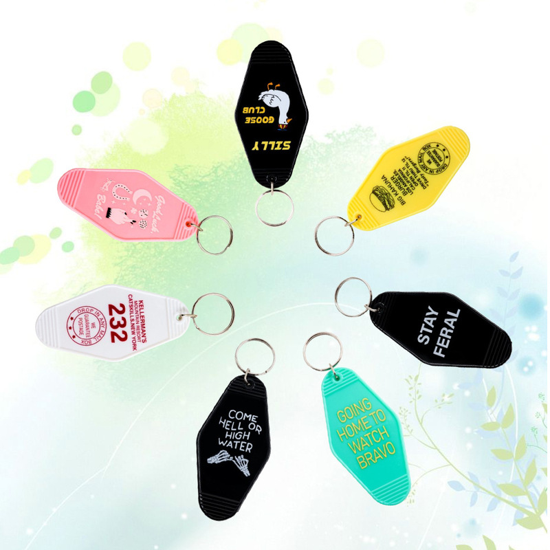 Retro Motel Key Tag Fun Novelty Hotel Keychain Fashion Key Pendant Ladies Gift Accessories