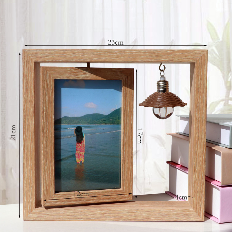 Cross-border hot sale double-sided rotating 6-inch photo frame picture frame table night light Mother's Day Father's Day Valentine's Day gift Cross-border hot sale double-sided rotating 6-inch photo frame picture frame table night light Mother's Day Father's Day Valentine's Day gift