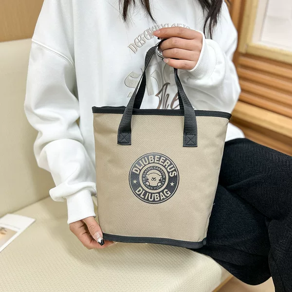 Japanese Oxford Cloth Women's Bag New Large-Capacity Utility Bag Fashionable Hand Bag Cosmetic Bag Work Bucket Bag