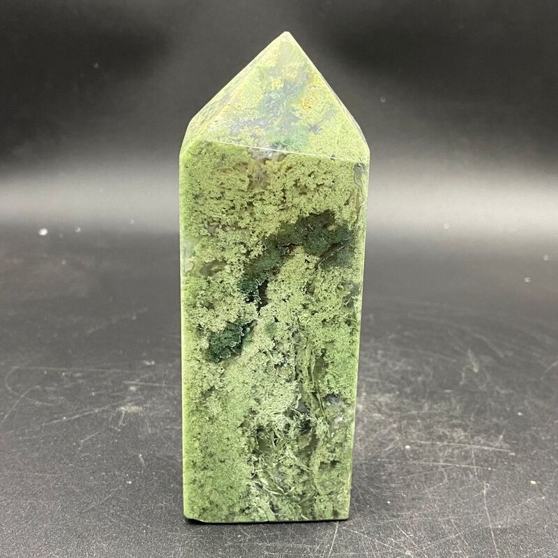 天然水草玛瑙柱子小摆件手工雕刻件桌面摆件手工雕刻件装饰 买一送一 图 8