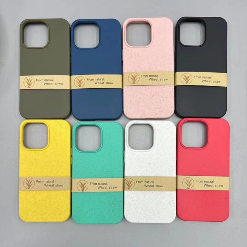 Iphone17 Wheat Straw Phone Case Suitable for Apple 16Pro Matte Silicone Tpu Biodegradable 15 Protective Case