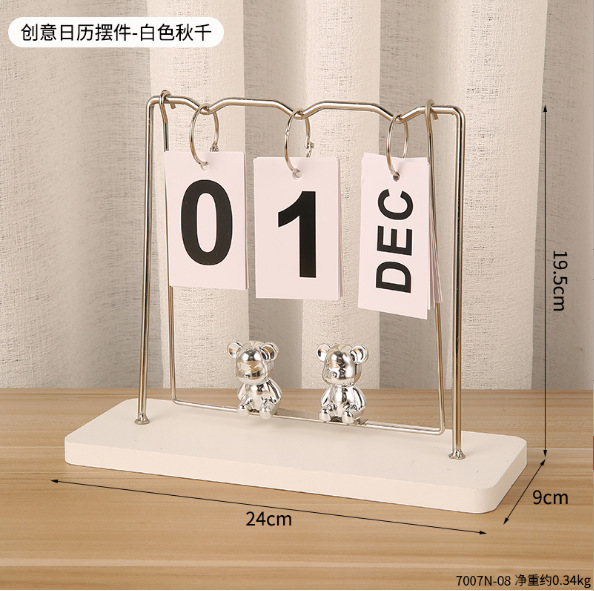Madera Flip calendario escritorio creativo personalizado escritorio calendario hogar escritorio calendario joyería simple decoración decorativa de la tabla