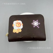 圣诞新款零钱包外贸货源卡通护照夹涂鸦护照包卡包钱包爆款护照夹