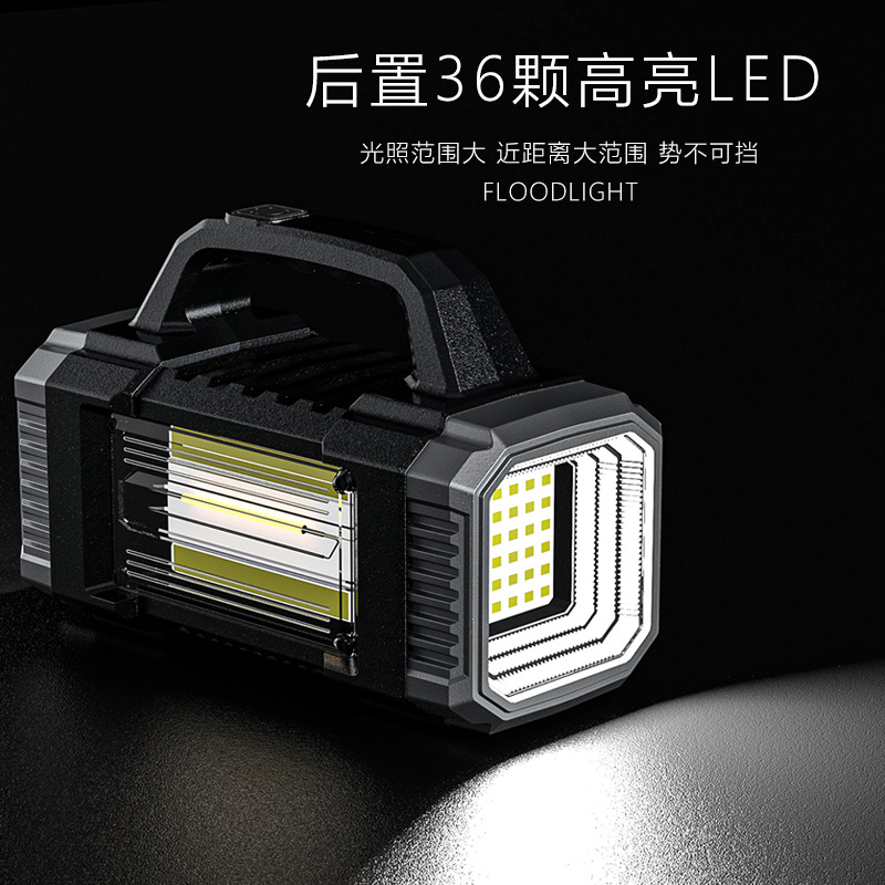 Lámpara solar de luz intensa linterna recargable brillante al aire libre lámpara portátil de disparo remoto gran capacidad de larga duración