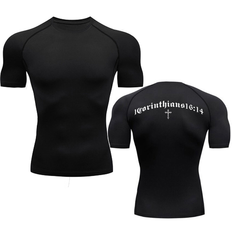 Compression Long Sleeve Shirt Black Fitness T-Shirt Men's Muscle Quick-drying Fitness Sports Clothing Sunscreen Sports Fit