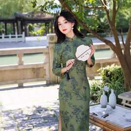 复古新中式国风连衣裙女夏2026新款爆款高级感立领改良旗袍长裙子