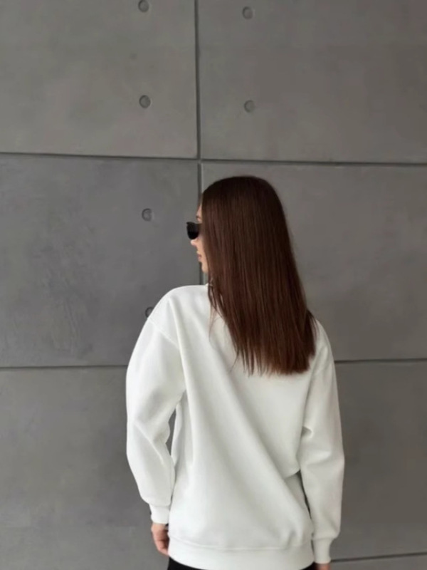 休闲简约洋气欧美风百搭通勤字母印花秋冬季加厚半拉链小众卫衣潮|undefined