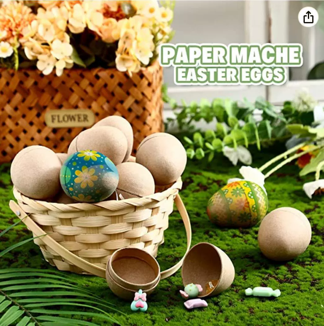 厂家批发可降解复活节万圣节圣诞节纸浆DIY儿童8公分鸡蛋造型