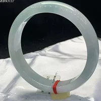 Браслет из натурального нефрита Мьянмы для женщин, нефритовый браслет с плавающим цветком ледяного типа, осенне-зимний браслет из плавающего зеленого нефрита