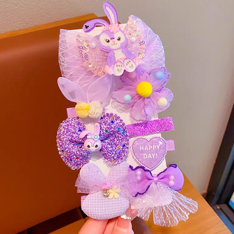 Nuevo clips de dibujos animados para niños coreanos lindos color de caramelo hecho a mano no daña el cabello frange clip para el cabello bebé clip para el cabello toque