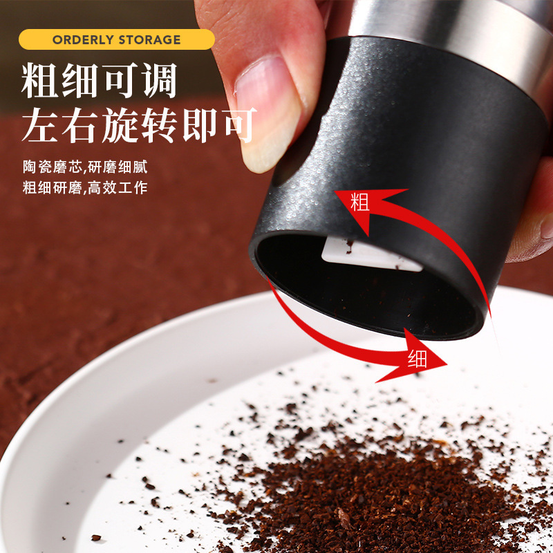 ダブルヘッド研磨器家庭用手動研磨ステンレス調味料缶双格サンショウ粉黒胡椒粒研磨瓶|undefined