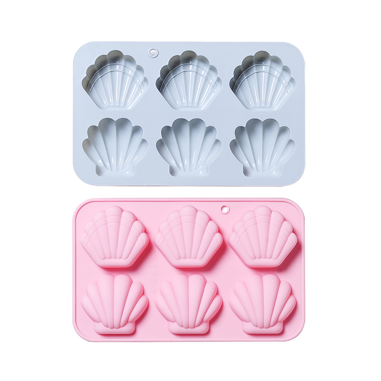 Spot 6 even shell mousse Madeleine biscuit baking mold Xianbei chocolate cake mold silicone baking tray