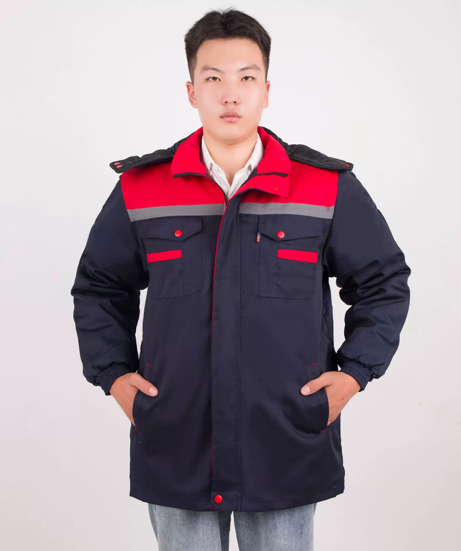 冬季工作服棉衣男加厚汽修厂服保暖棉袄物流劳保工装御寒冷库棉服