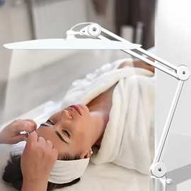 桌面折叠补光灯夹式长条鲨鱼灯led冷光学习护眼灯美睫纹绣美容灯