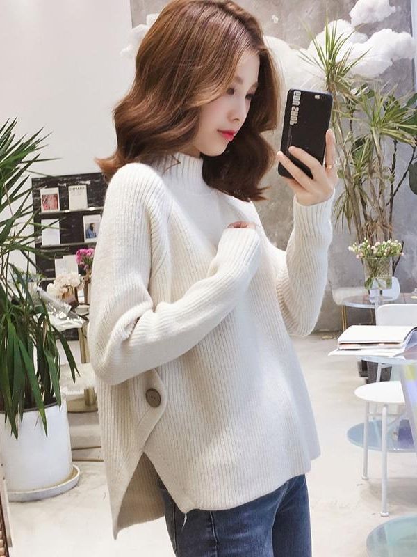 Demi-season base knitted sweater