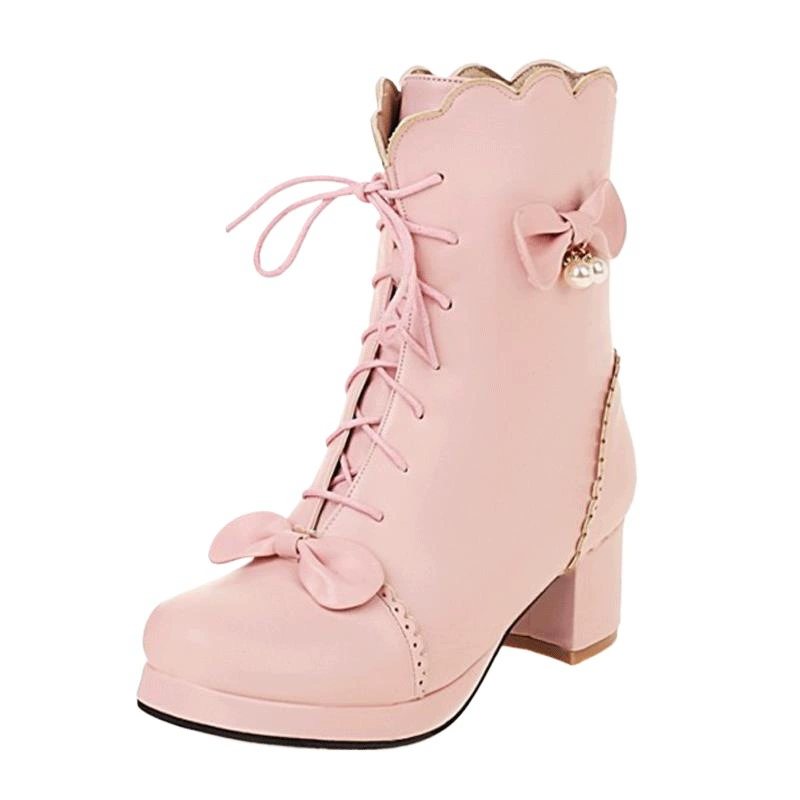 2024, внешняя торговля, женские ботинки, оптовая продажа с фабрики, дропшиппинг, студенческие ботинки для девочек с милым бантом, кожаные ботинки для девочек, короткие кожаные ботинки на среднем каблуке со шнуровкой