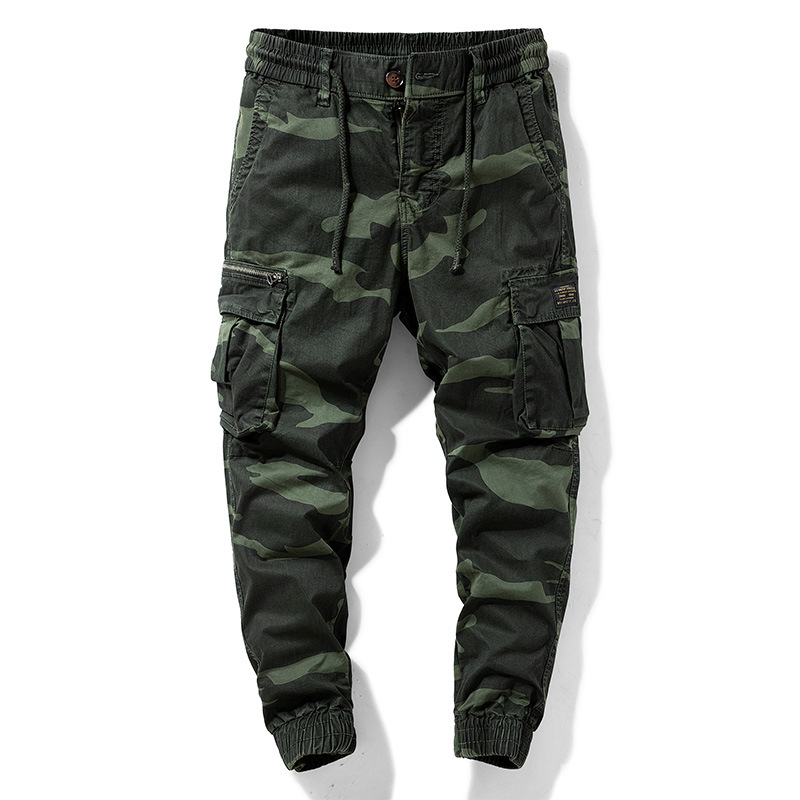 Pantalones cargo de estilo americano con camuflaje para hombre, modernos, con cordón y múltiples bolsillos, exclusivos para Amazon A655.