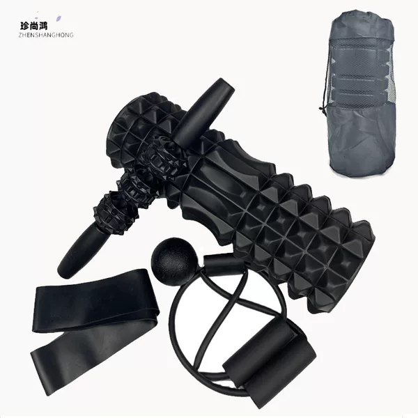 Eva Foam Roller Muscle Relaxation Fascia Ball Pilates Massage Roller Mace Leg Roller Yoga Column Set
