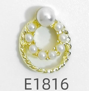 2024 nueva cabeza beige aleación rhinestone joyería de uñas mezclado lote pintura al óleo arco diamante anillo decoración de uñas al por mayor