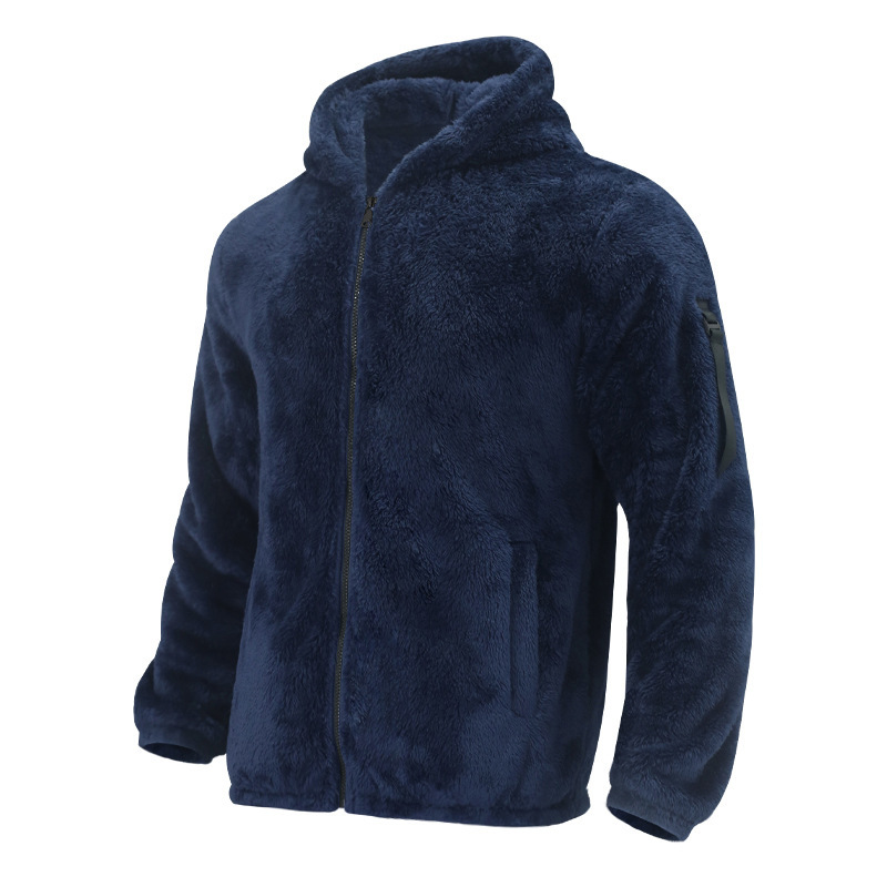 Men's Hooded Jacket Double Sided Arctic Velvet Warm Autumn Winter_voghion.com