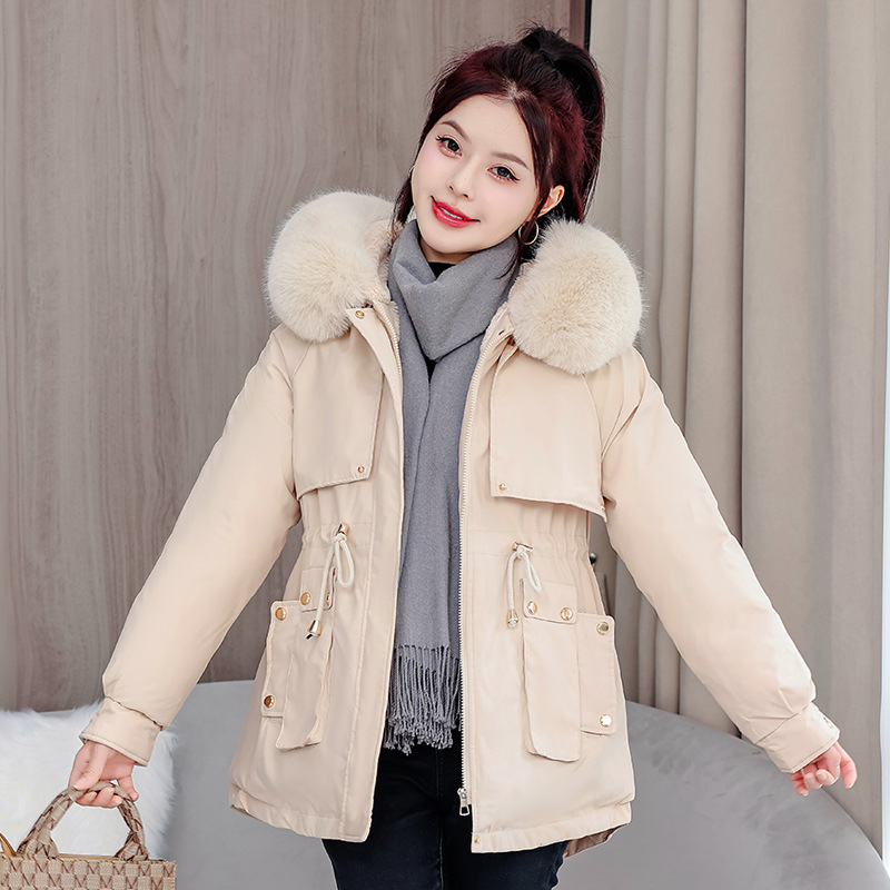 Algodón para mujeres mediana y larga en 2025 nuevo estilo de terciopelo para superar la chaqueta de algodón coreana suelta chaqueta de invierno image 7