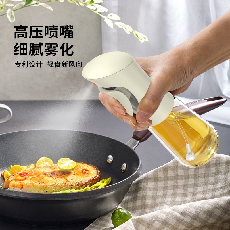 第二世代原子霧化スプレーボトル、油量調節機能付き、家庭用キッチン向け、高ホウケイ酸ガラス製、密閉型で漏れ防止のスプレーボトル|undefined