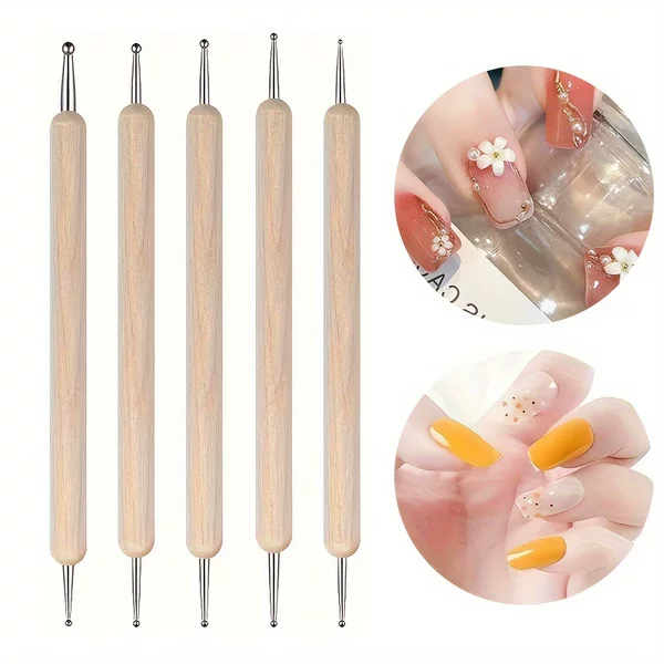 Nail art special double-head lighting pen drilling pen nail phototherapy nail art wave point pen bead pen nail art tool set