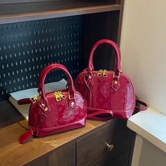 ショルダーバッグ レトロプリント コントラストカラー カジュアル 万能 シェルバッグ シンプルな質感 通勤 ファッション クロスボディ クロスボーダー レディースバッグ