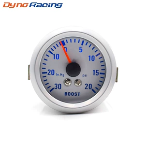 Avtomobil Modifikasiyası 52mm 2 düym Turbo Göstəricisi -30~20Psi 12V Mavi İşıq