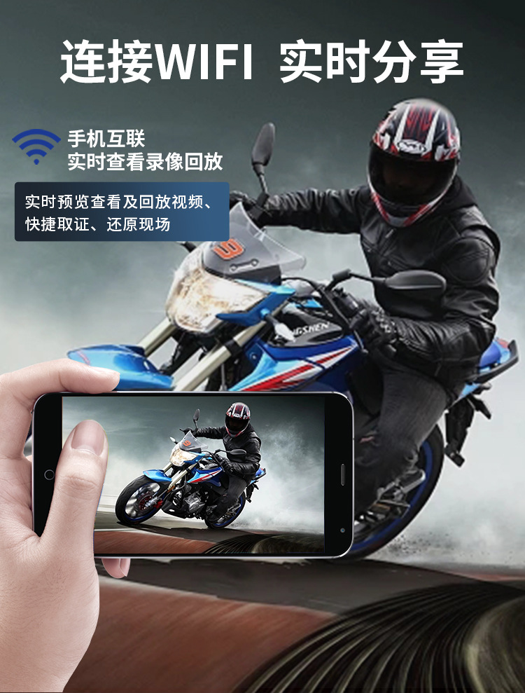 Cross-border motorcycle riding car wireless carplay5 inch portable waterproof GPS driving recorder