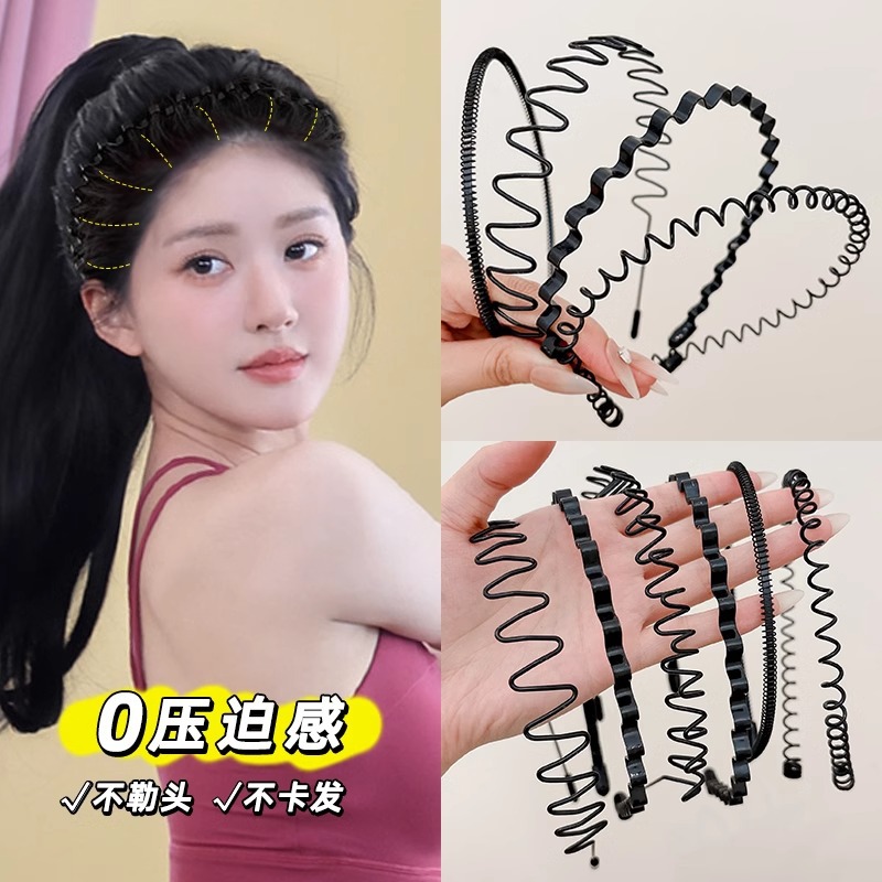 Invisible ondas cabello para hombres deportes no tirando tarjeta de cabello lavado cara especial antideslizante cabello para hombres espalda cabello roto tocado