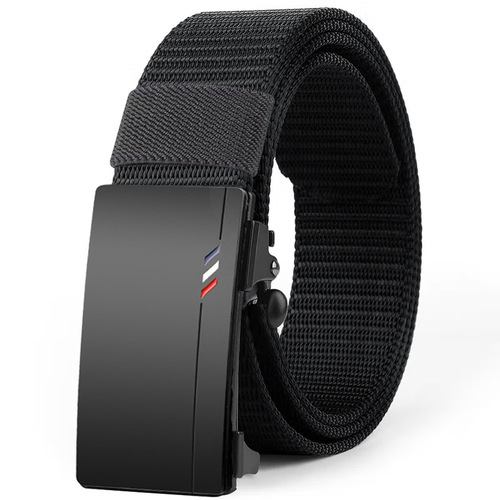 New canvas belt for men, all-match casual outdoor nylon pants belt for young and middle-aged people, simple automatic buckle belt for boys