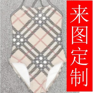 2023 new British style Eight Treasure fashion brand children's swimsuit wholesale swimsuit swimsuit degree full size Spot X