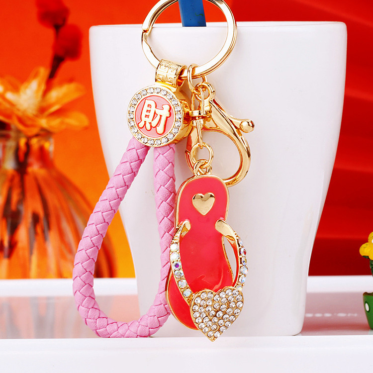 Streetwear Korean Style Heart Shape Shoe Metal Women's Bag Pendant Keychain display picture 4