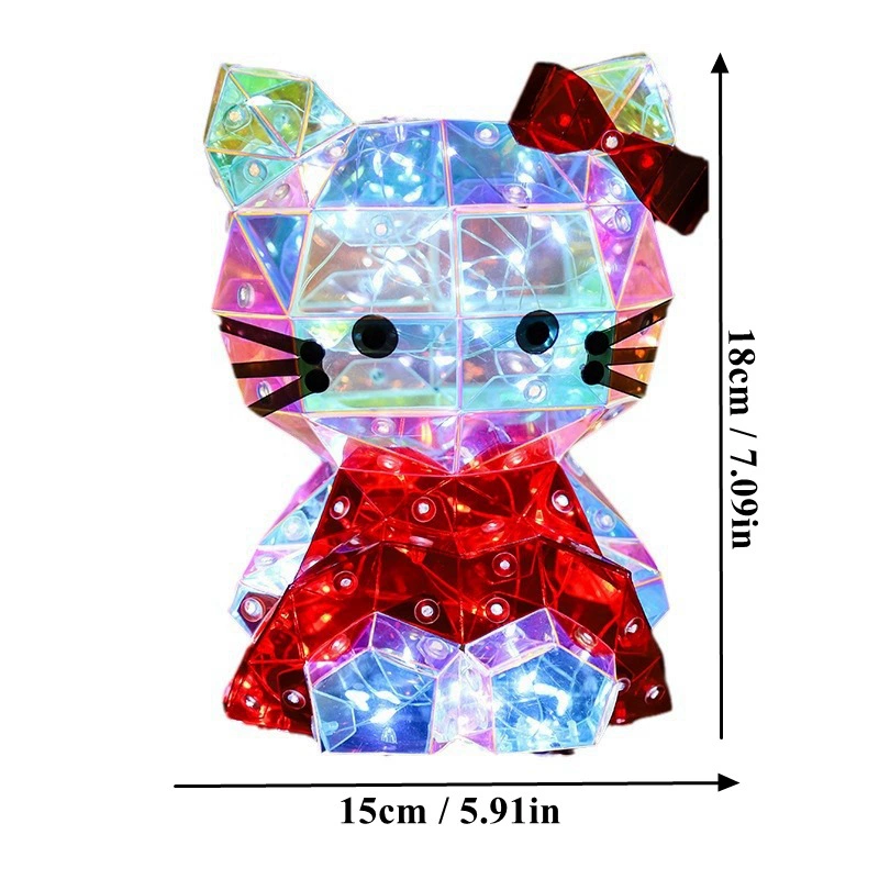 Ляitao игрушка, ночник с бантом, кошка, котёнок, подарок для девочки