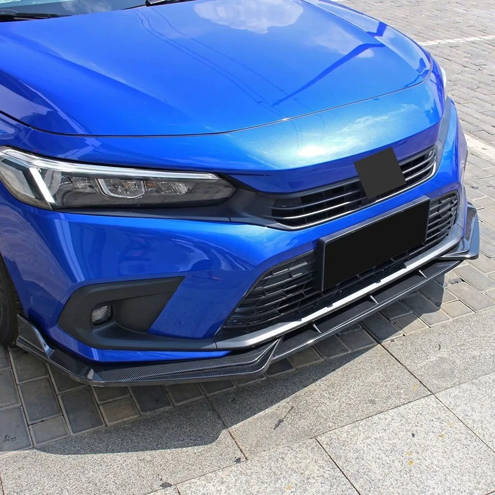 Suitable for 2022+ Honda Civic 11Th Generation Sedan Front Spoiler, Three-Section Perforated Type, Front Lip, Dedicated for Modification