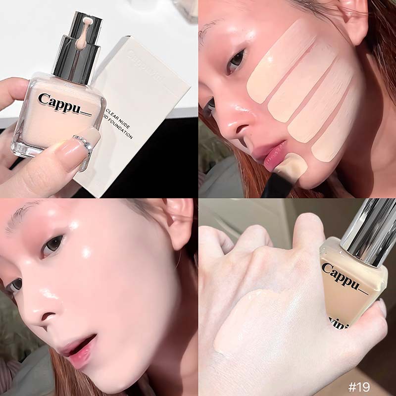 Cappuccino Clear Bare Skin Foundation Liquid Mist Face Mat Cream Color Maquillaje de belleza transfronteriza coreana