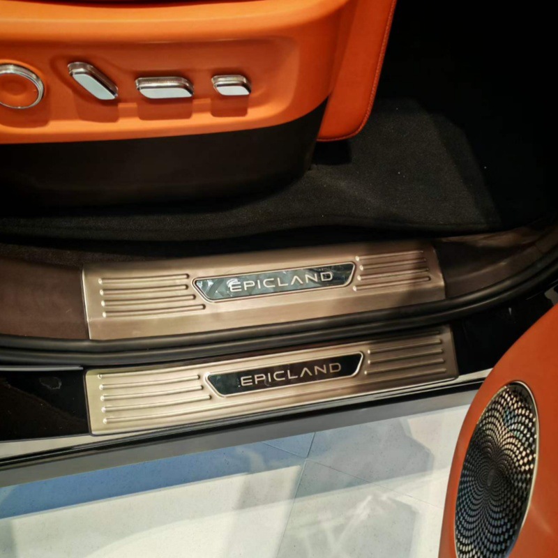 Suitable for the 2026 Yijing X9 model: durable, stain-resistant stainless steel door sill protectors and welcome pedals, essential for interior modification